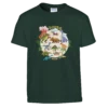 Dinosaurier T-Shirt Für Kinder – Mit Dino-Arten-Übersicht – Größe 122/128 (7-8 Jahre) – Schwarz