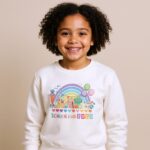 Kinder Schulkind 2025 Regenbogen Einschulung Sweatshirt